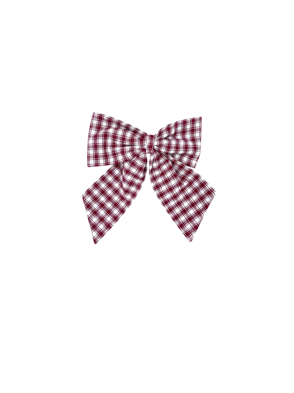 New ! Gingham red bow clip