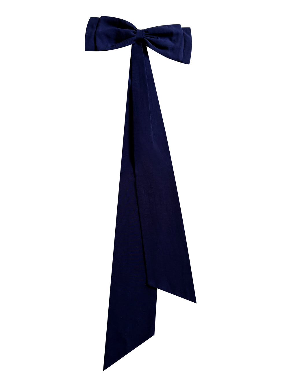 Navy Cotton Maxi Bow for Women – Oversized Hair Accessory