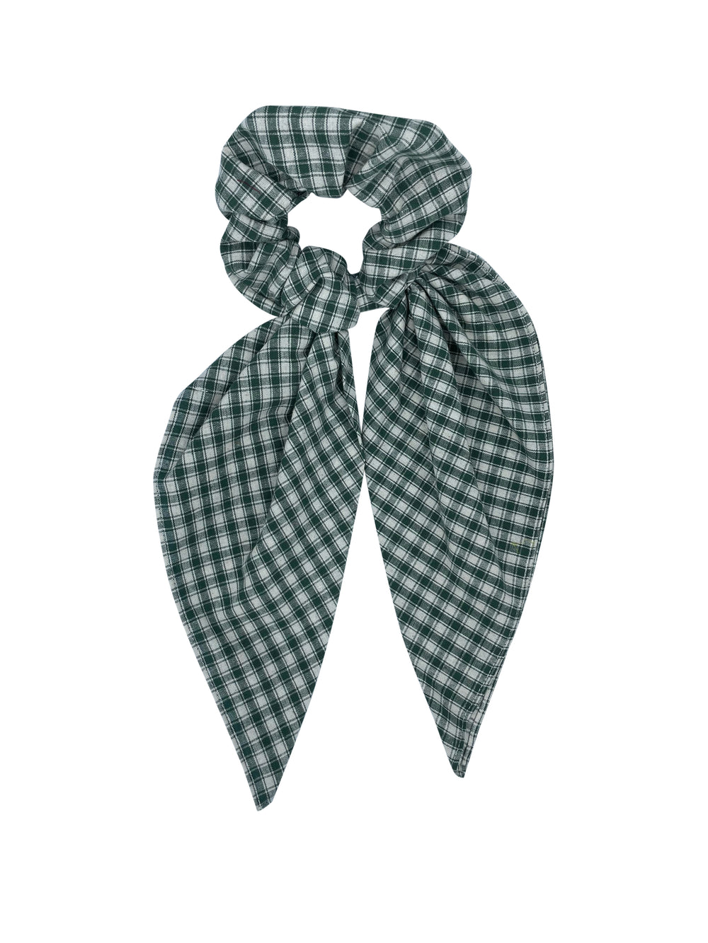 New ! Green gingham scrunchie !