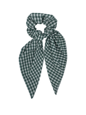 New ! Green gingham scrunchie !