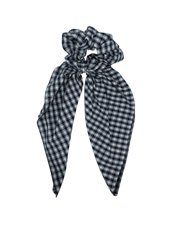 New ! Navy blue gingham scrunchie !