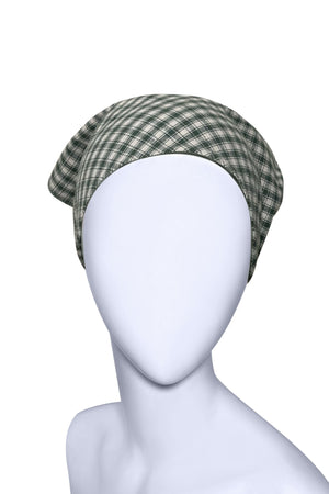 New ! Stylish Bandana for Women Dark Green Gingham Bandana