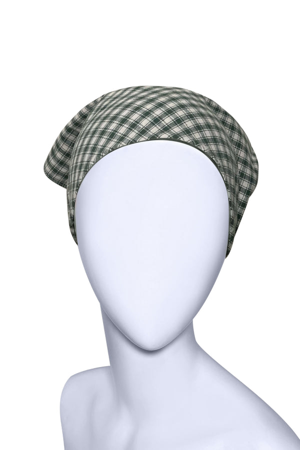 New ! Stylish Bandana for Women Dark Green Gingham Bandana