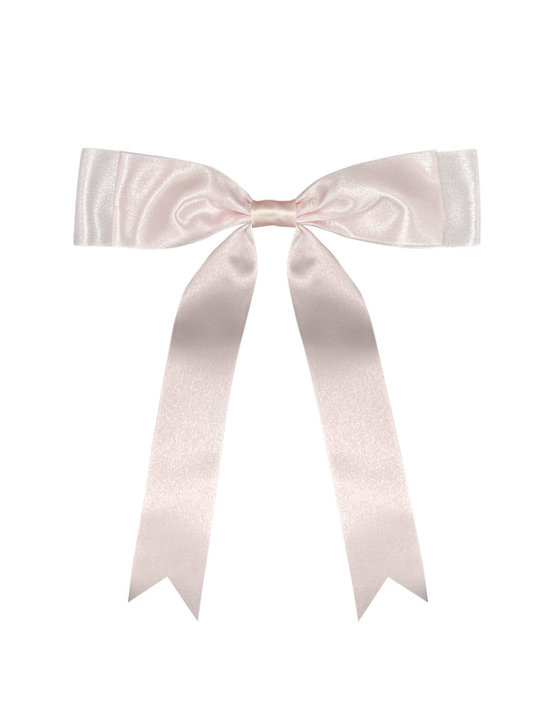 Hair Bow Clips for Women Pink Ribbon Barrette - NEW