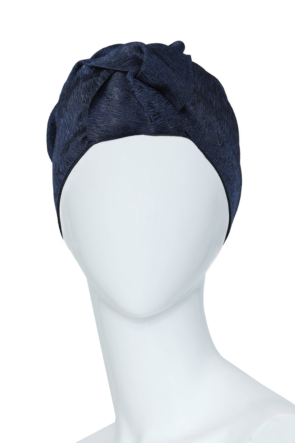 Women’s Turban Headwrap Cite U Navy Blue Knotted Turban