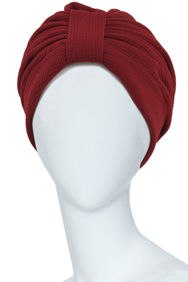 Turban Style Headwrap Creteil Burgundy Turban