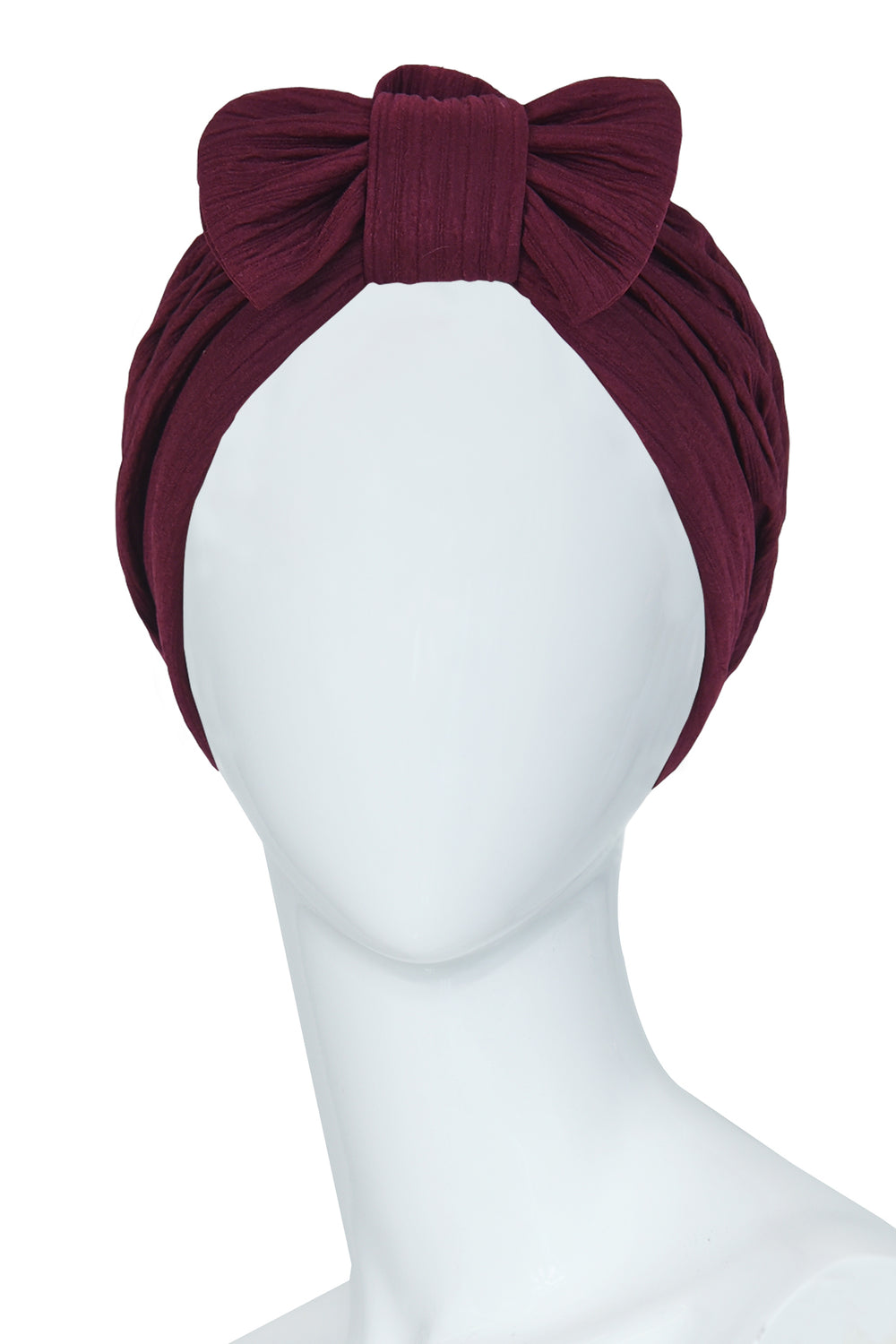 Turban for Hair Loss Cariou Burgundy Turban With Bow - New !