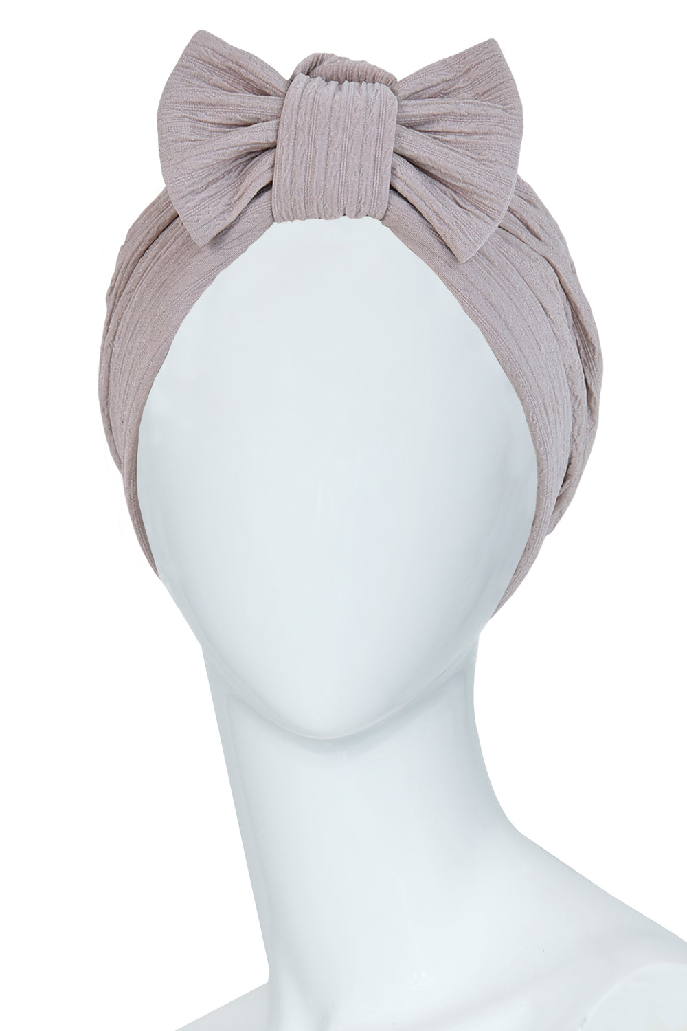 Turban for Hair Loss Ivry Gris Beige Turban With Bow - New!
