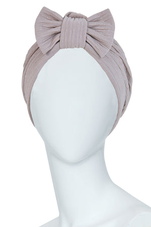 Turban for Hair Loss Ivry Gris Beige Turban With Bow - New!