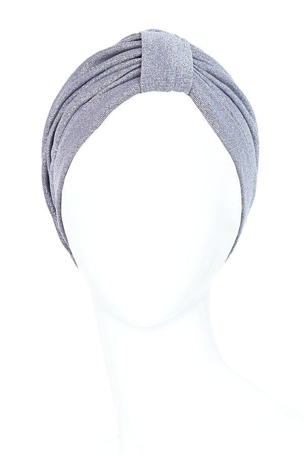 Alopecia Turban Light Blue Glitter Turban