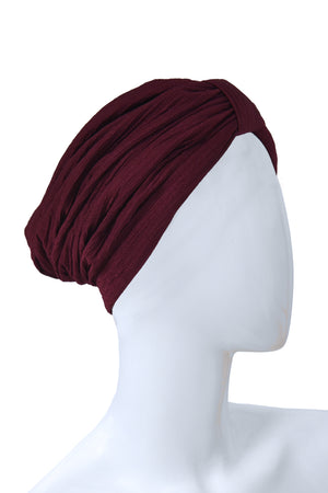 Turban for Hair Loss Celton Burgundy Turban- NEW !