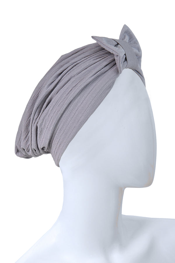 Turban for Cancer Patients Saint Placide Grey Turban With Bow- New!