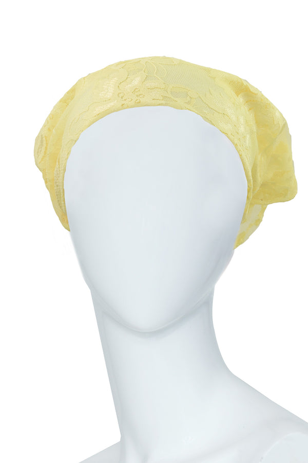 Women’s Hair Bandana Yellow Lace Bandana