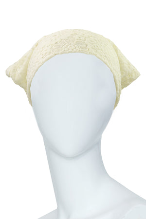 Women’s Hair Bandana Beige Lace Bandana