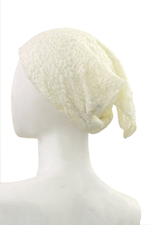 Women’s Hair Bandana Beige Lace Bandana
