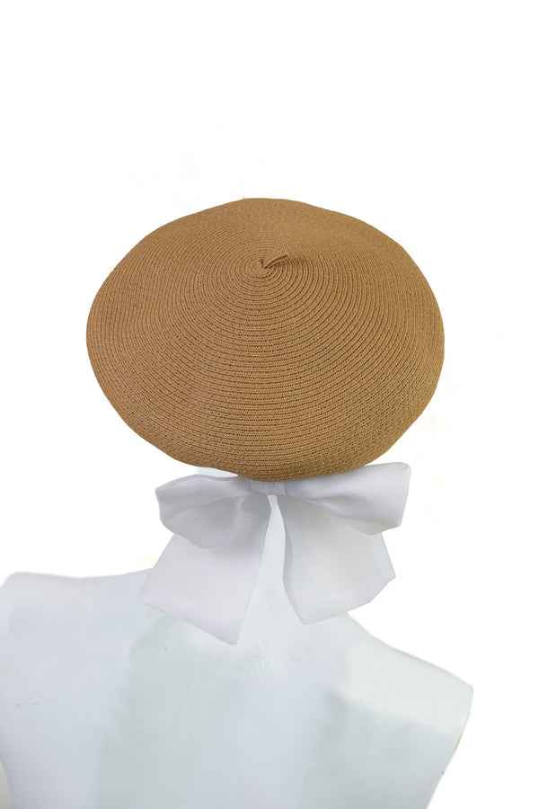 Le beret en paille et noeud - NEW !