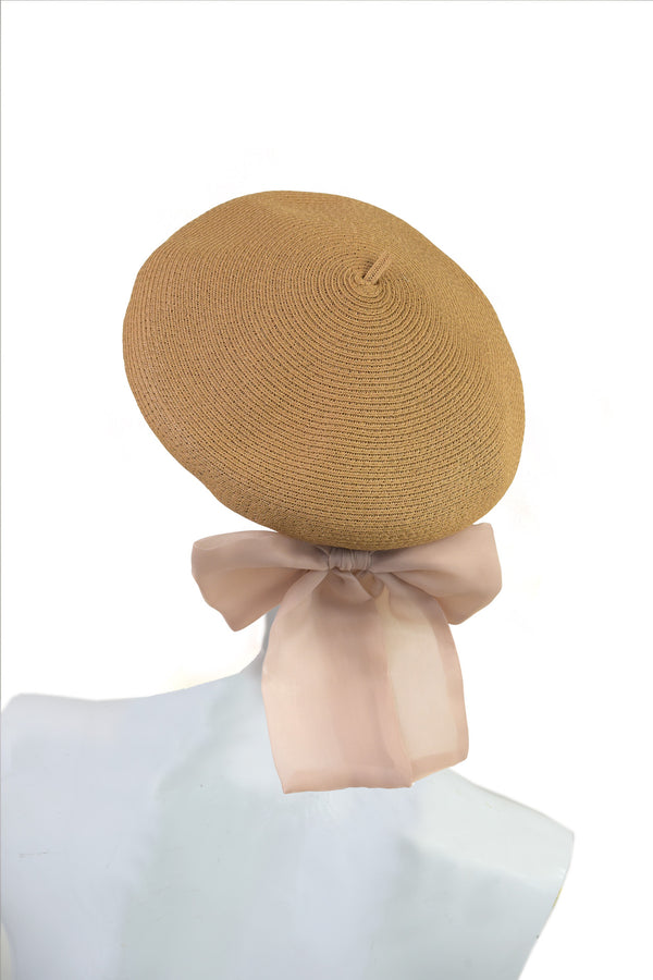 Le beret en paille camel - NEW !