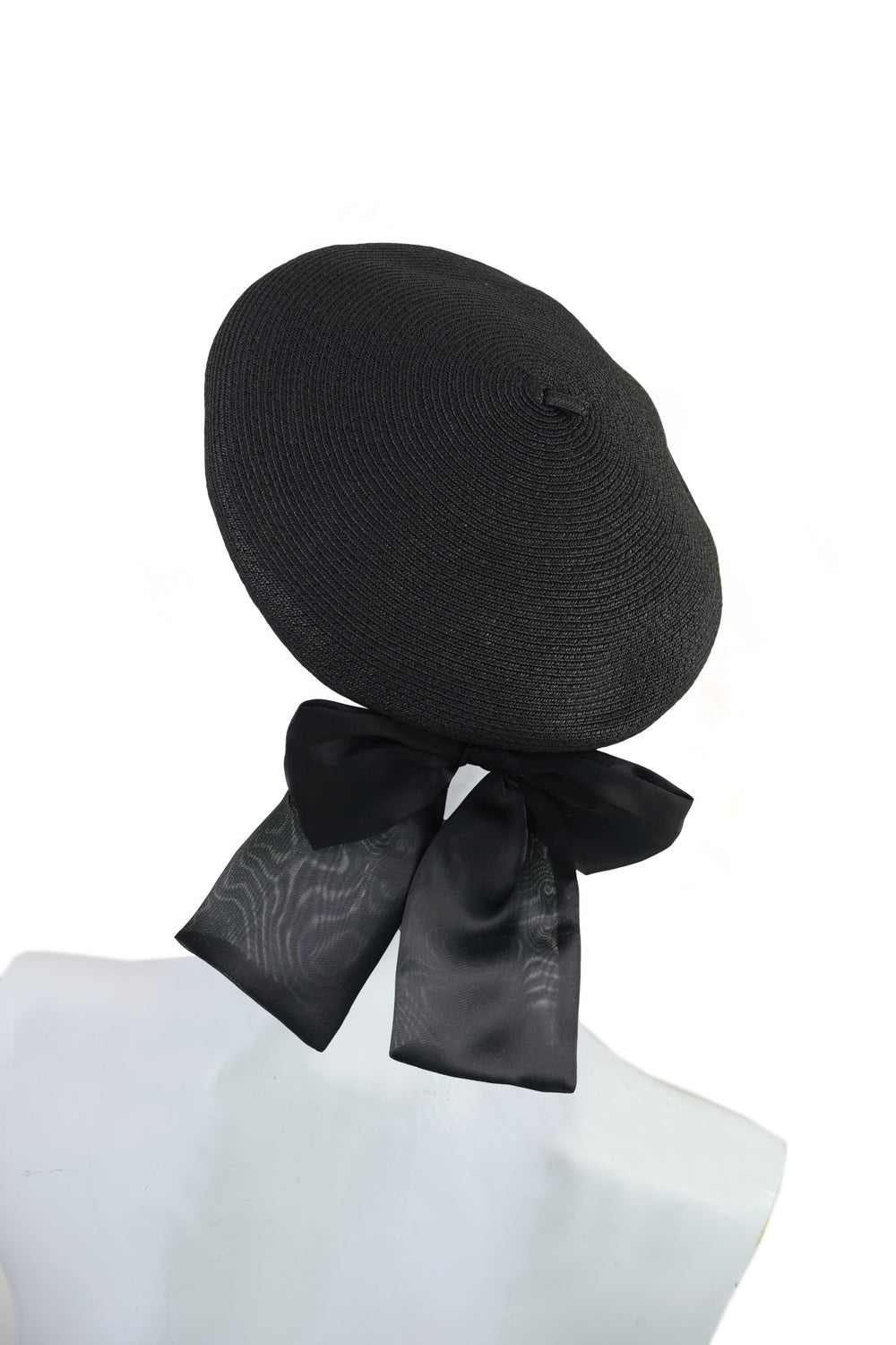 Le béret en paille noeud noir - NEW !