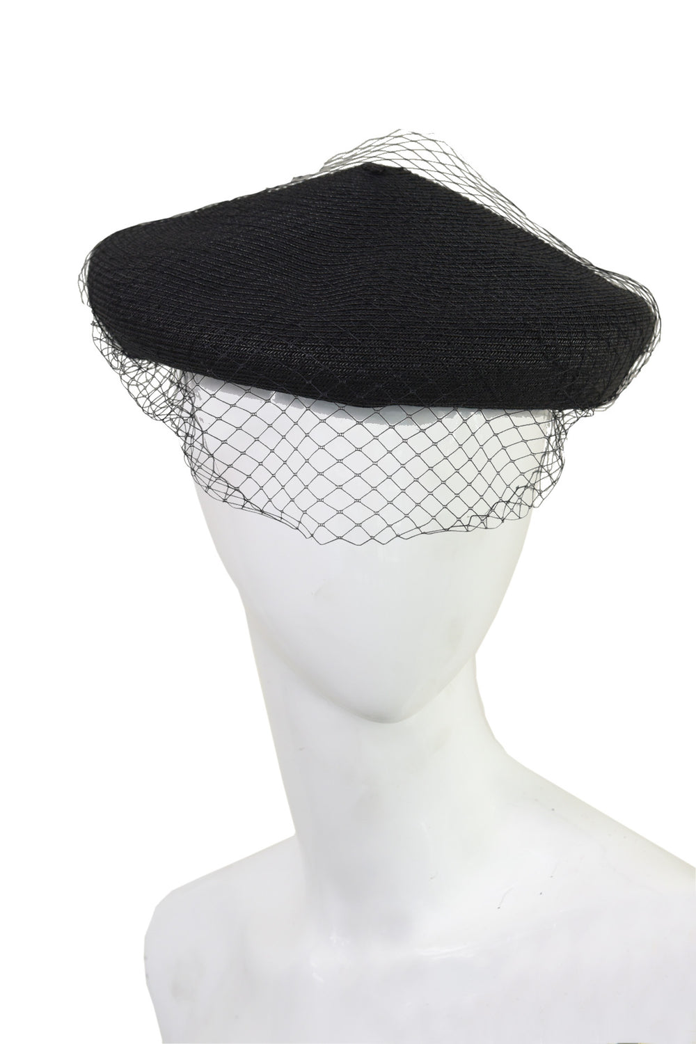 Le beret en paille voilette noir - NEW !