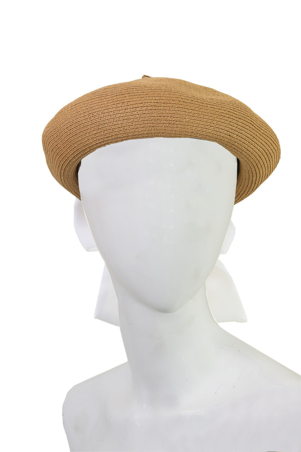 Le beret en paille et noeud - NEW !