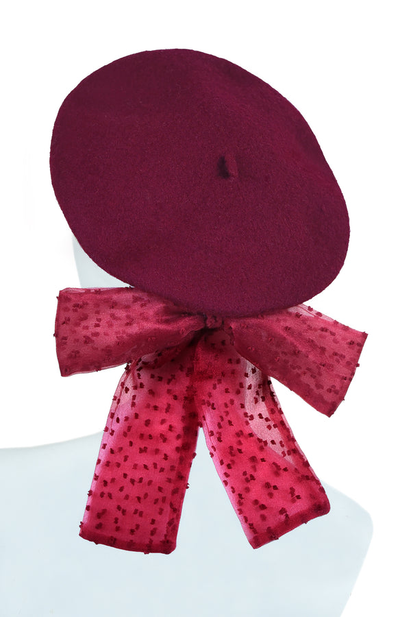 Le beret plumeti burgundy - NEW !