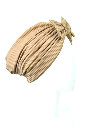 Women’s Turban Headwrap Rambuteau Bow Beige Turban