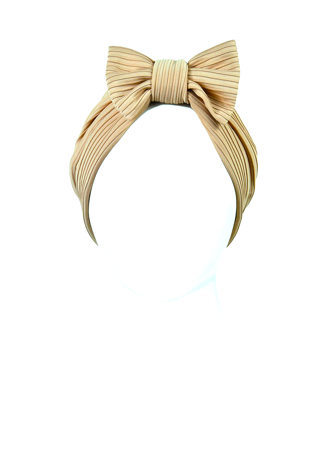 Women’s Turban Headwrap Rambuteau Bow Beige Turban