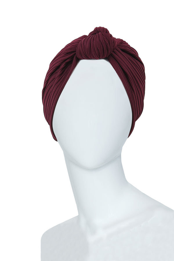 Women’s Hair Turban Malesherbes Knot Burgundy Turban