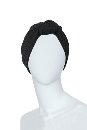 Women’s Hair Turban Louvre Rivoli Knot Black Turban
