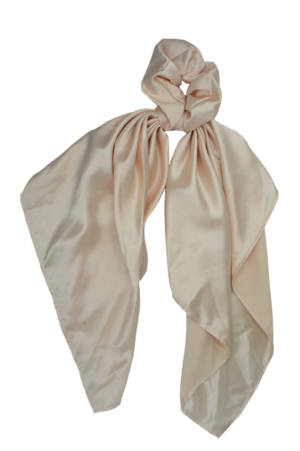 Thick satin pink  scrunchie scarf
