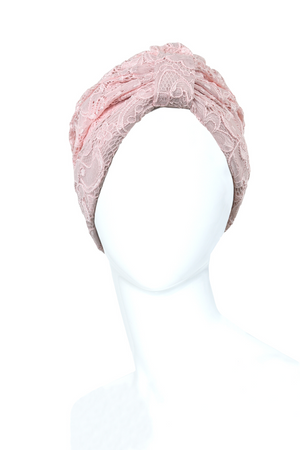 Luxury Turban Headband Dentelle Pink Turban