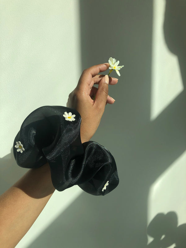 Organza Scrunchie Daisy Flowers Scrunchie