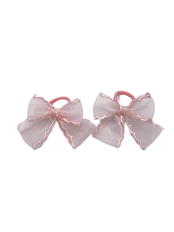 Pink mini lace hair bow ties pink NEW ! ππ