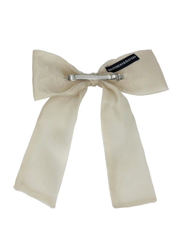 Beige organza - New bow clip !