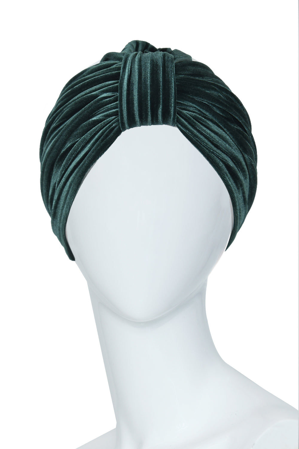 Emerald Green Velvet Turban for Women – Minimalist Elegance