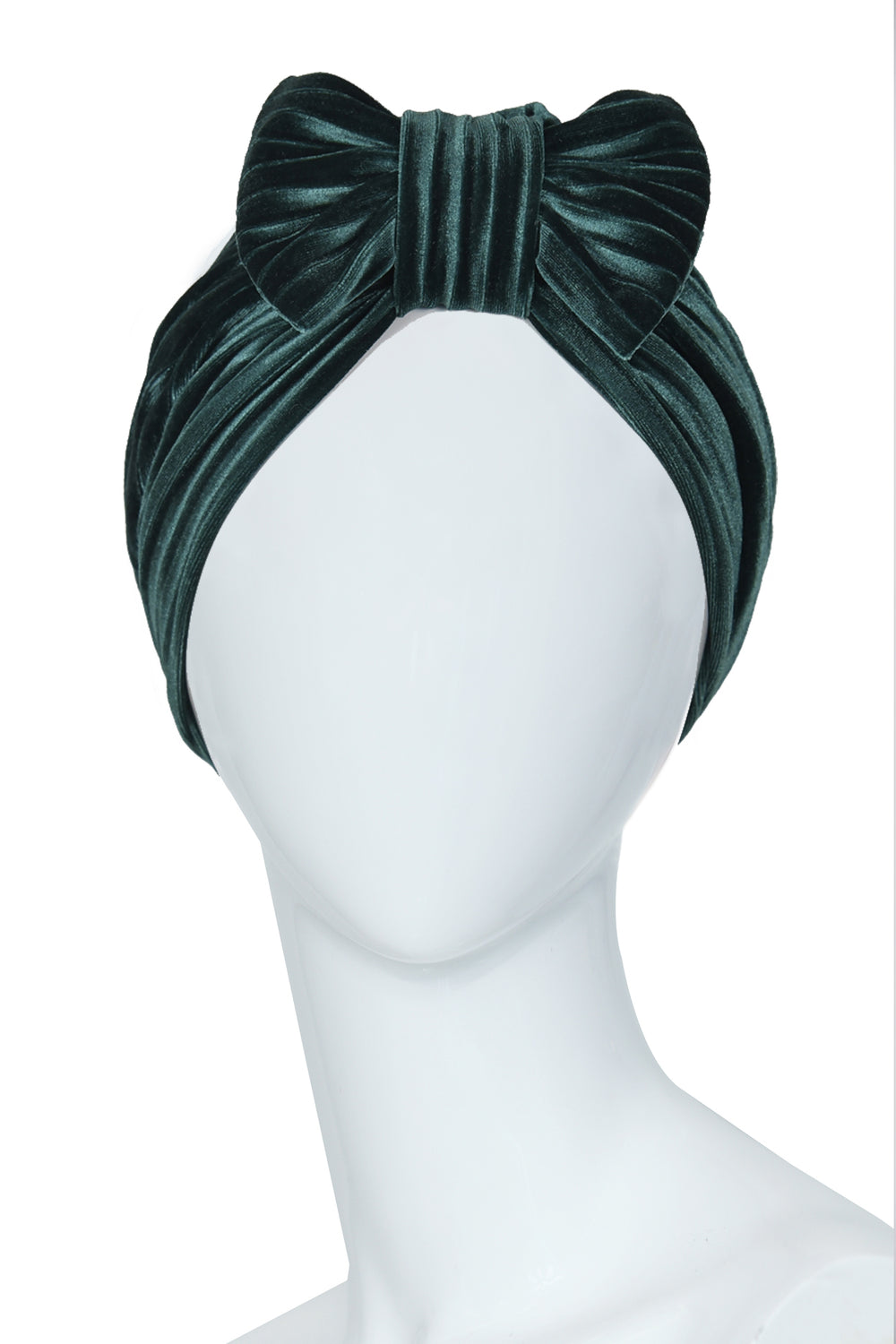 Emerald Green Velvet Turban for Women | Luxury Headwear