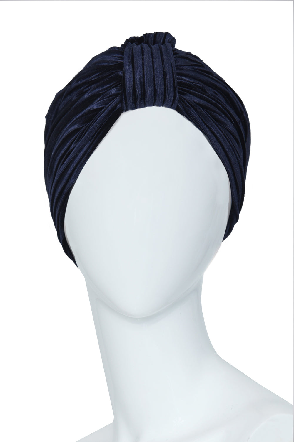 Women velvet navy blue Turban – Sleek & Elegant headwrap