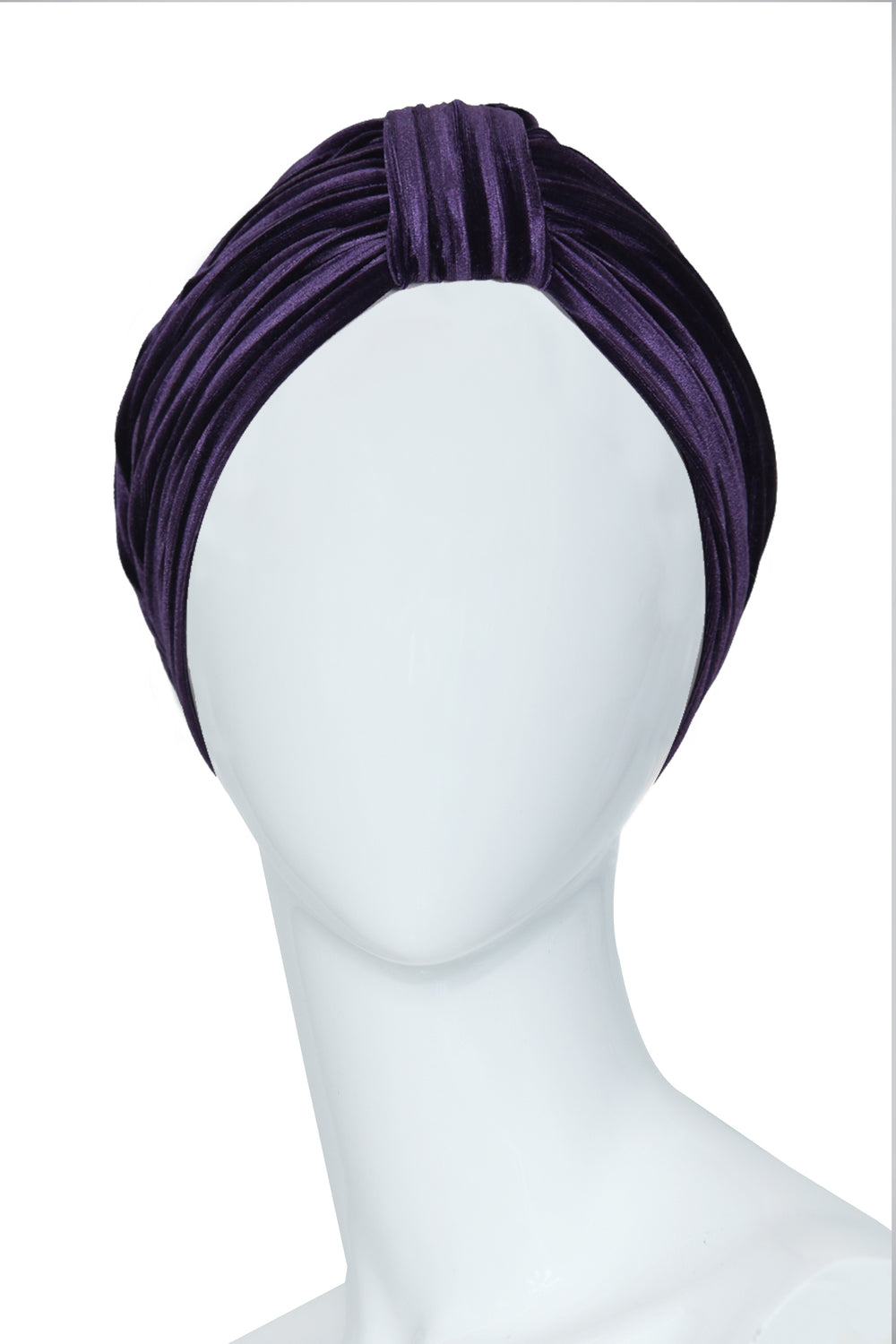 Women’s Purple Velvet Turban – Inspired by Parisian retro fashion