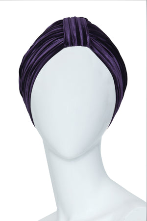 Women’s Purple Velvet Turban – Inspired by Parisian retro fashion