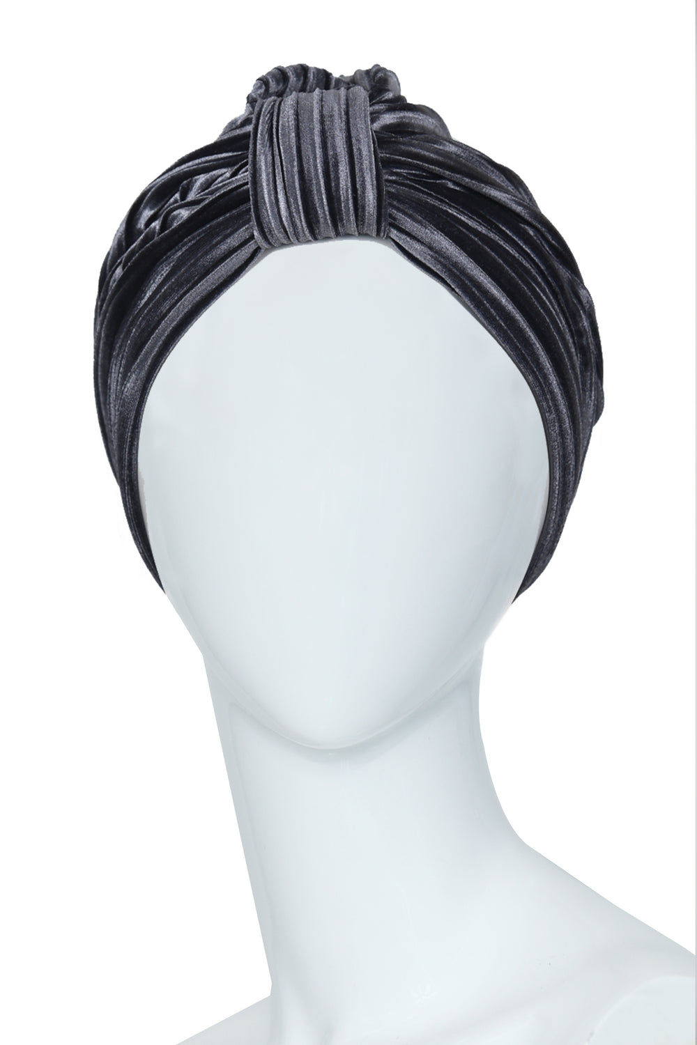 Women’s Grey Velvet Turban – Timeless Everyday Elegance