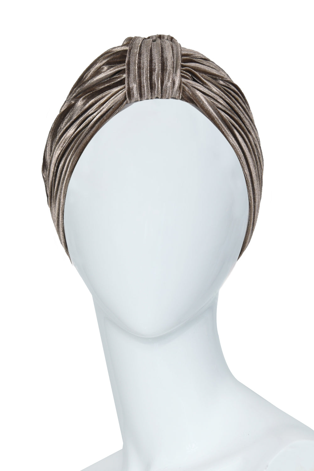 Women beige turban for every occasion – compatible with Alopecia, Cancer & Chemo