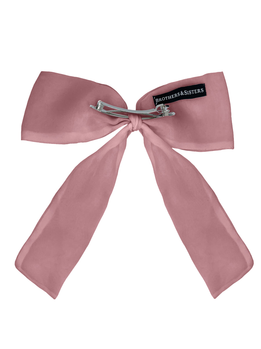 Darker pink organza hair clip - NEW !