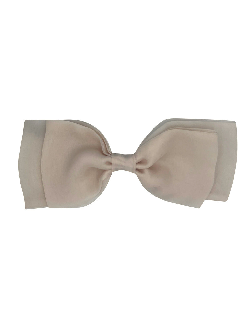 Women Blush Organza Hair Bow Clip – Pink Barrette for Party, Wedding & Everyday Wear