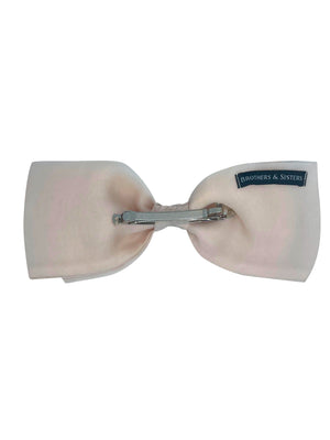 Women Blush Organza Hair Bow Clip – Pink Barrette for Party, Wedding & Everyday Wear