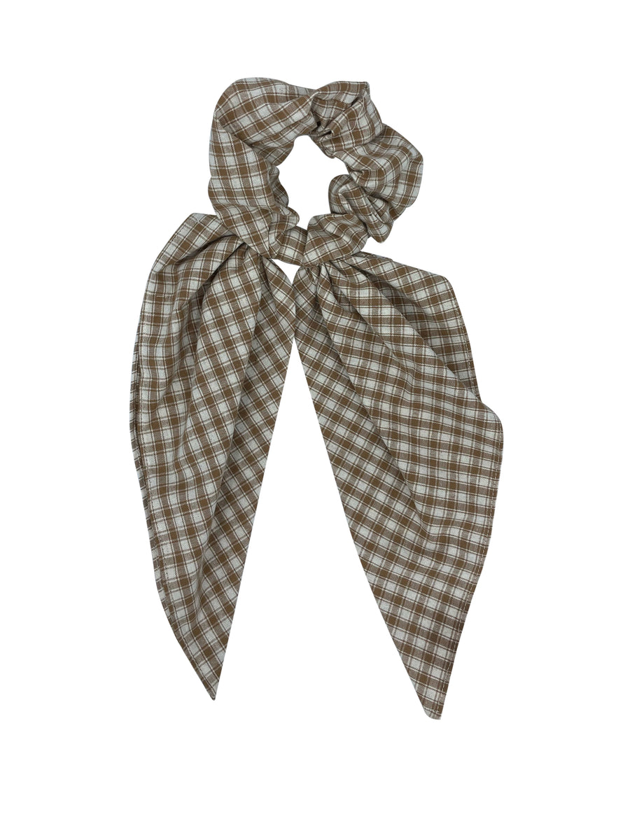 New ! Camel gingham scrunchie !