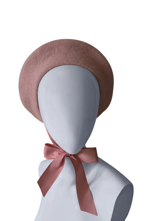 Women pink Classic Wool Beret – Timeless French Style, inspired by Parisian fashion