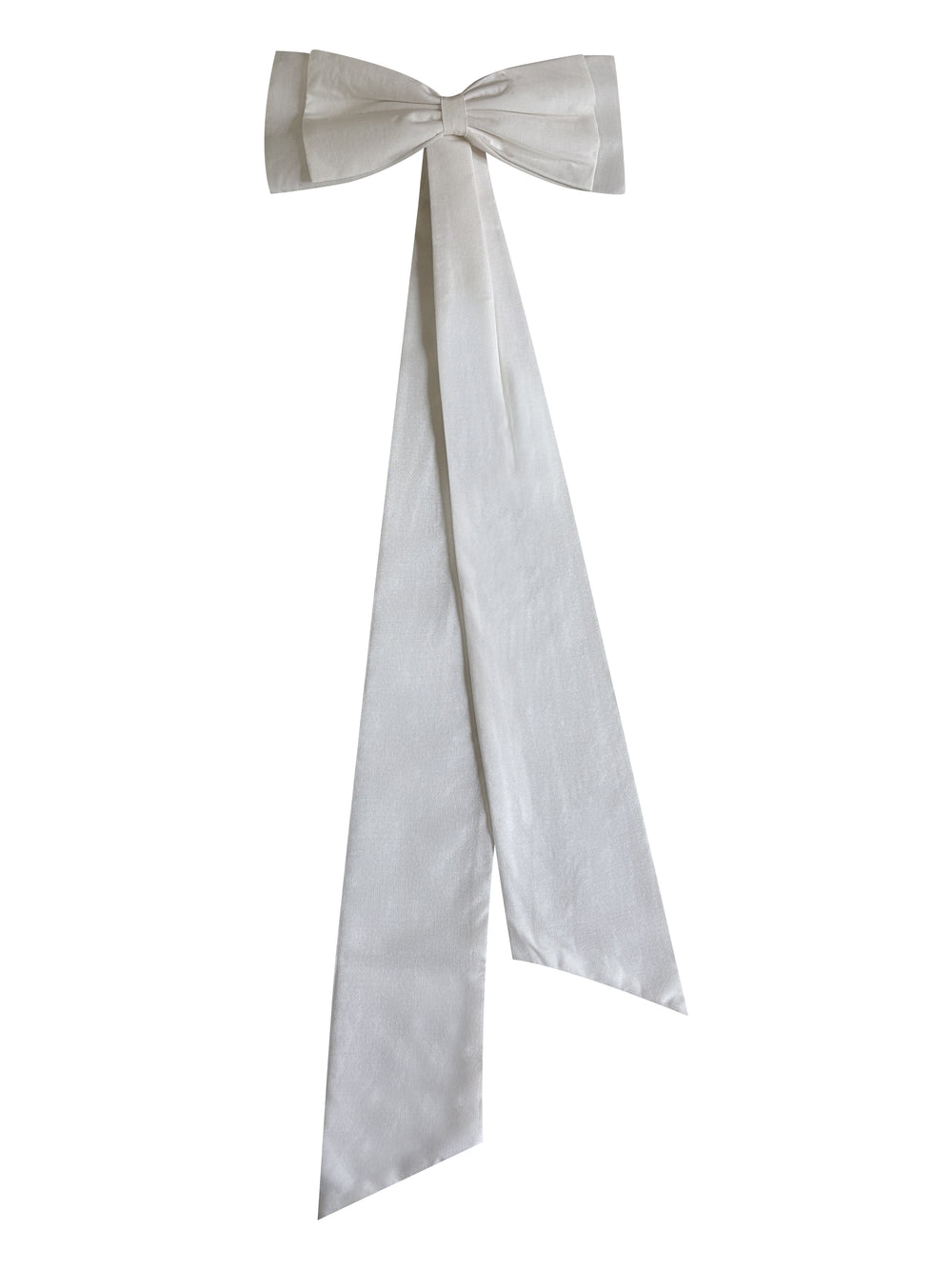 White Cotton Maxi Bow for Women | Oversized Hair Accessory