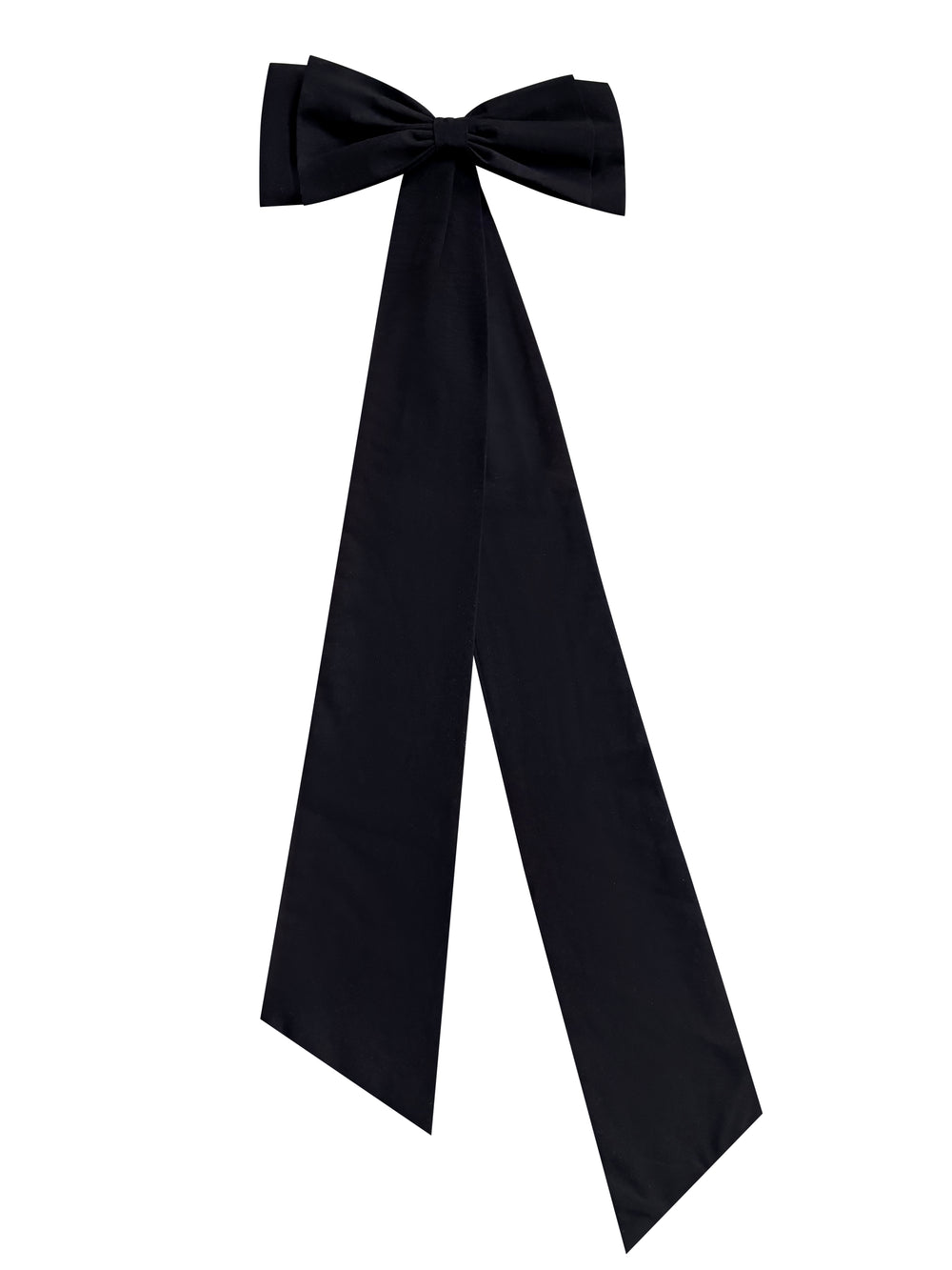 Black Cotton Maxi Bow for Women – Oversized Hair Accessory