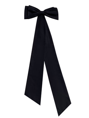 Black Cotton Maxi Bow for Women – Oversized Hair Accessory