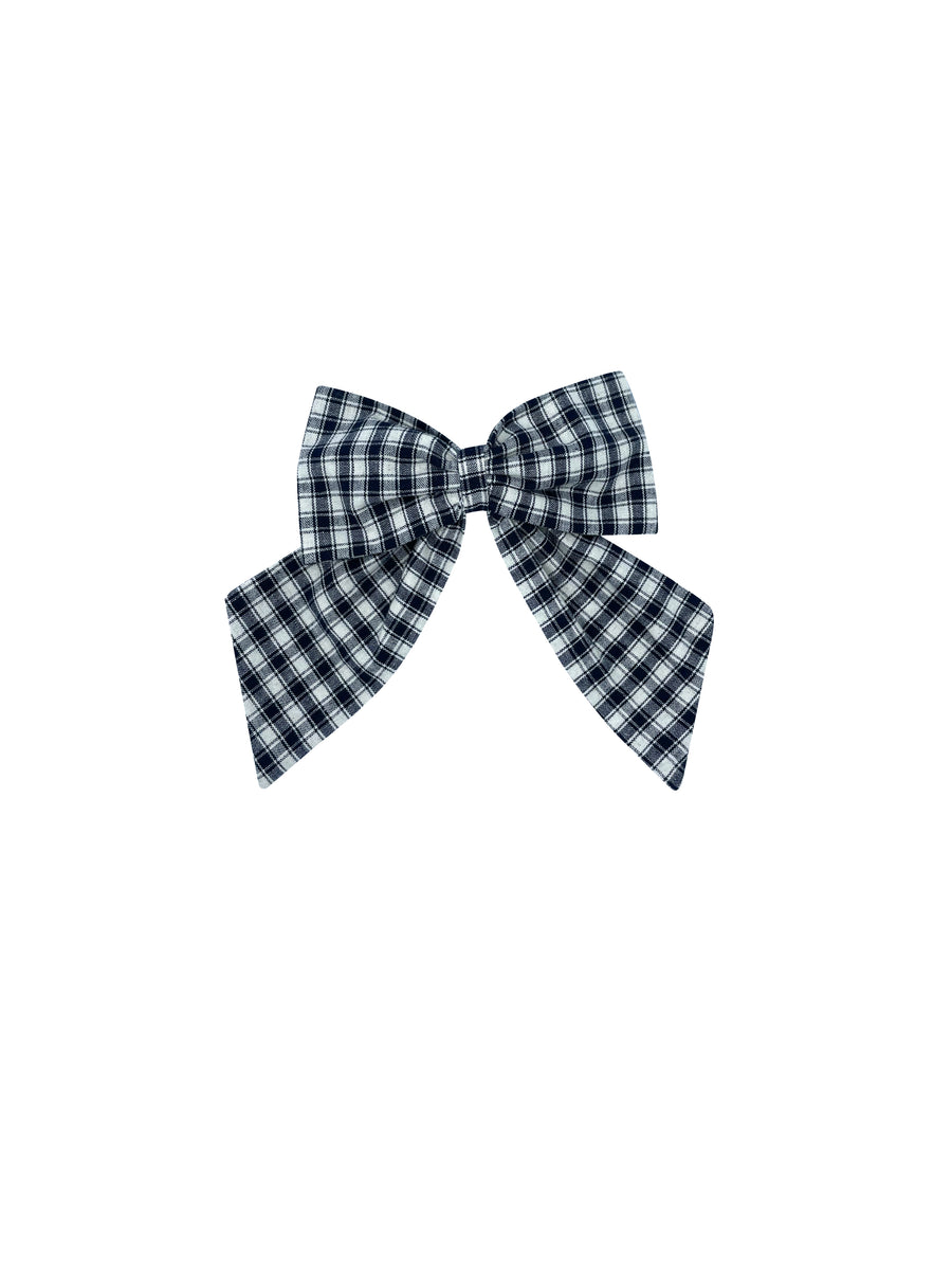New ! Gingham navy blue clip